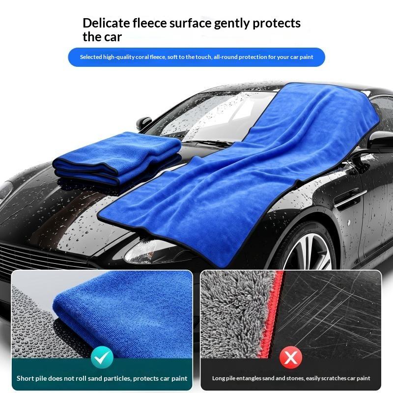 Microfiber Car Drying Towel Super Absorbent - Superabsorbierendes Auto-Trockentuch, großes Korallenfleece-Mikrofasertuch für Auto,