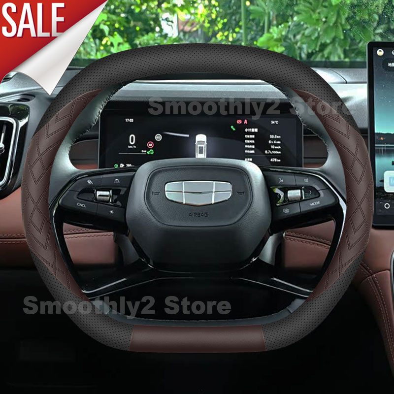 Car Steering Wheel Cover Anti Slip Breathable - Auto-Leder-Lenkradbezug für Geely EX5 Galaxy E5