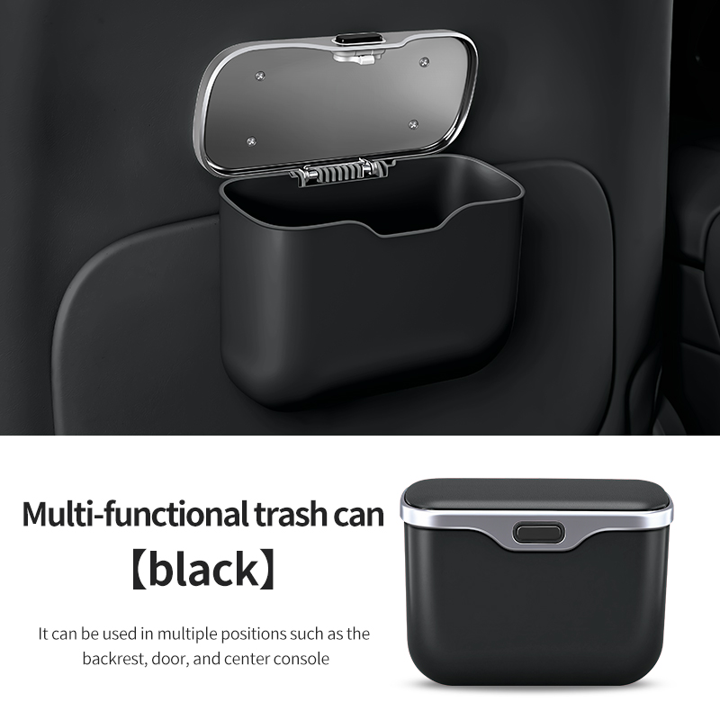 Waterproof Car Trash Can With Lid - Auto-Mülleimer mit kreativem Deckel, wasserdichter hängender