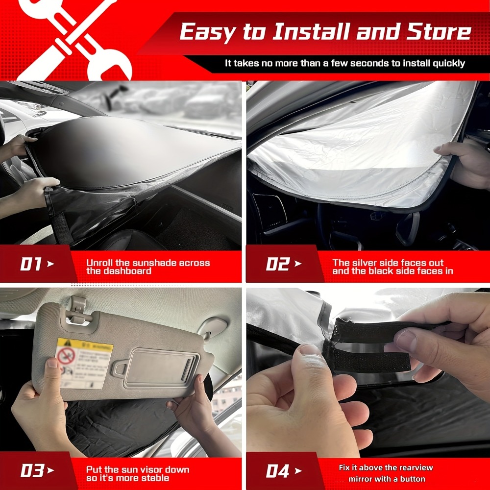 Auto-Windschutzscheiben-Sonnen – Car Sunshade Windshield Umbrella Foldable Bewertung und Preis