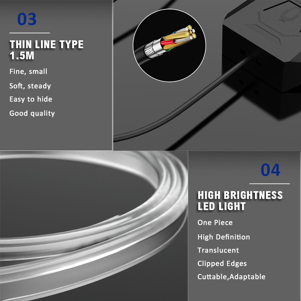1 IN 3 Auto RGB Ambiente-LED-L – Led Ambient Interior Car Lights App Control Bewertung und Preis