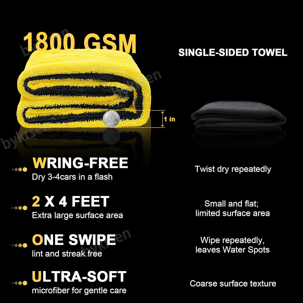 1800GSM Auto-Mikrofasertuch, Ü – Microfiber Car Drying Towel Super Absorbent Bewertung und Preis